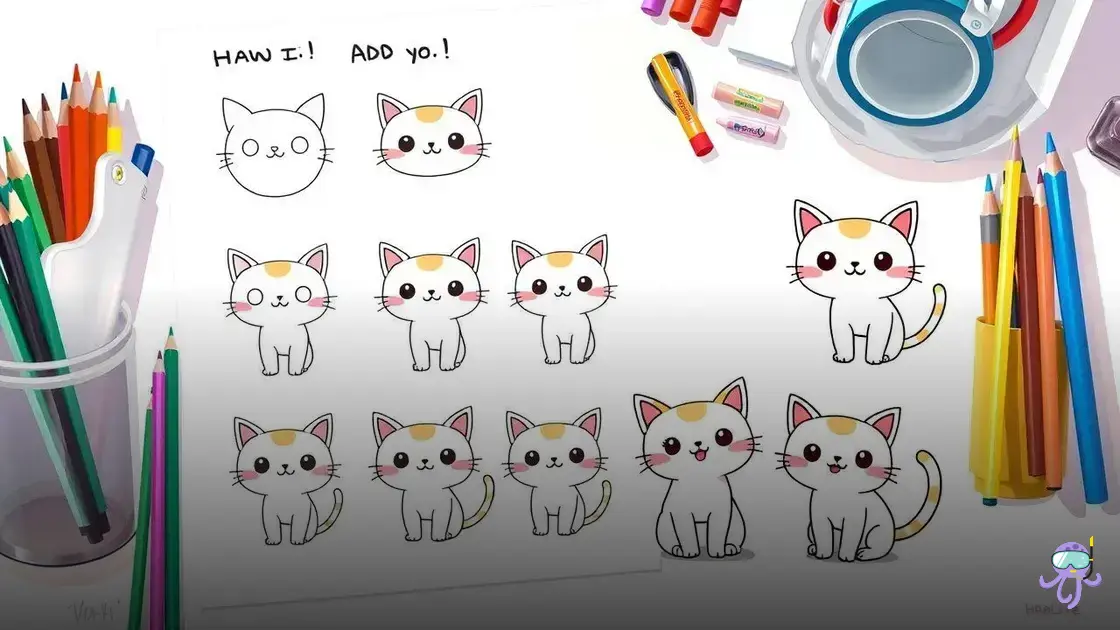 como desenhar um gato kawaii