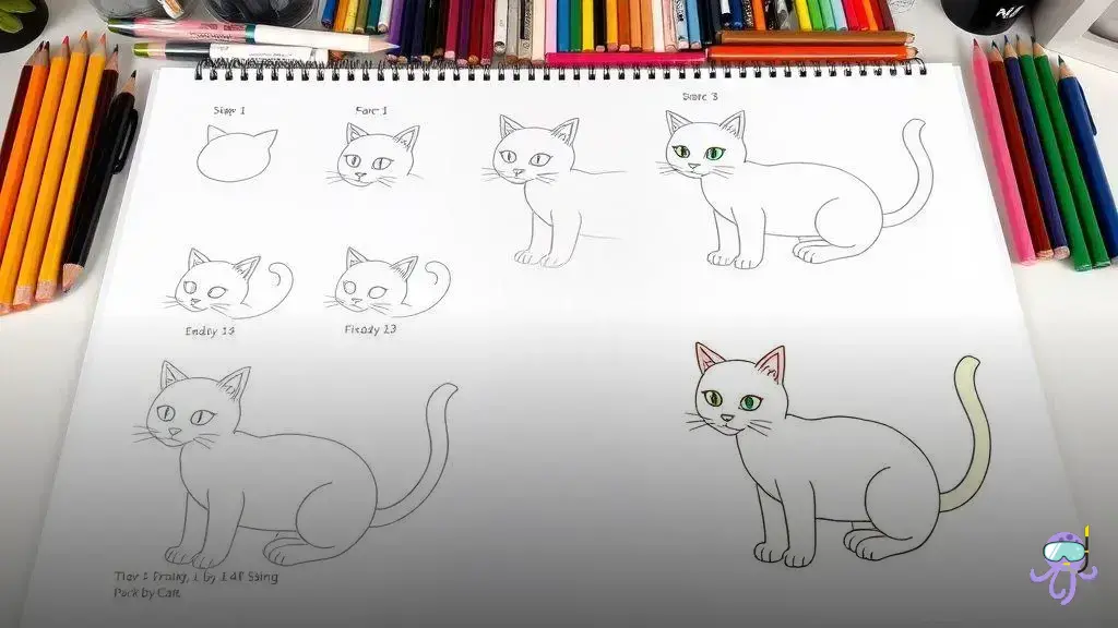 Como fazer um desenho de um gato que impressiona todos